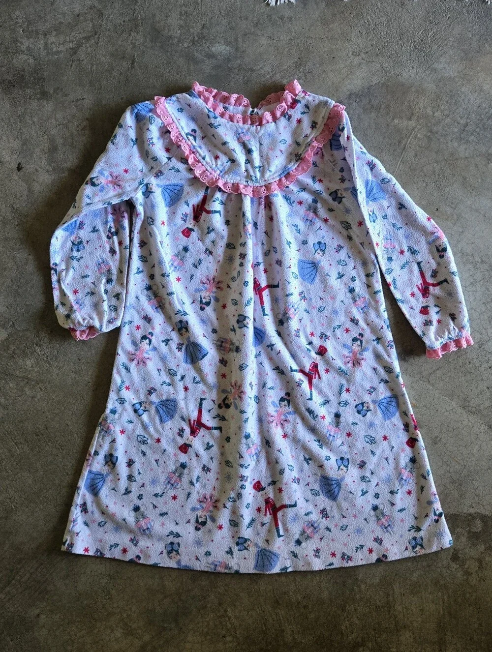2 For $15 Girls Nutcracker Nightgown Ballet Print Long Sleeve Nightgown 4T